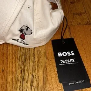 Hugo Boss X Peanuts Cotton Twill Cap With Exclusive Art Work In Light Beige Hugo Boss X Peanuts Cotton Twill Cap With Exclusive Art Work  main image 4